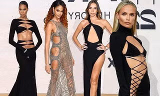 Mỹ nhân Nga hở gần hết thân trên vẫn chưa 'bạo' bằng Joan Smalls với váy trong suốt