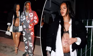 Bà bầu Rihanna phanh áo lộ nội y đi ăn tối cùng A$AP Rocky sau vụ bắt giữ bất ngờ