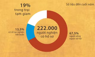 Gần 70% người nghiện đang sống ngoài xã hội