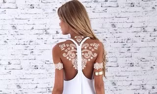 Trào lưu vẽ henna trắng cho nàng da nâu đẹp khó cưỡng