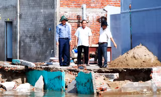 Cà Mau: Sạt lở đất nghiêm trọng tại thị trấn Năm Căn