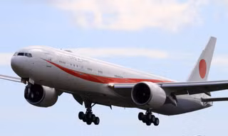 Chuyên cơ Boeing 777-300ER. Ảnh: Lực lượng phòng vệ không quân Nhật Bản