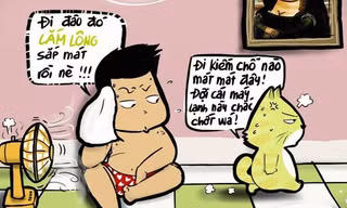 Tránh nóng kiểu... chú mèo “Lắm Lông”