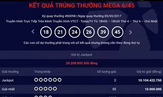 Hai vé Vietlott chia 20 tỷ được bán ở Quảng Ninh và Đồng Nai