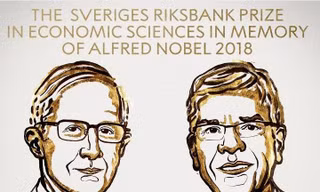 Hai nhà khoa học Mỹ đoạt giải Nobel Kinh tế 2018