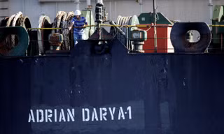 Tàu dầu Grace 1 đổi tên thành Adrian Darya. Ảnh: Reuters
