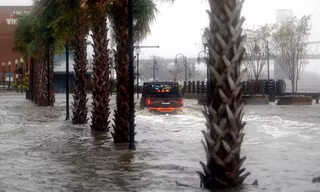 Ngập lụt tại Bắc Carolina do bão Florence. Ảnh: AP