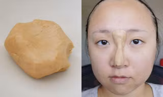 Sốc với mẹo nâng mũi bằng… bột mỳ