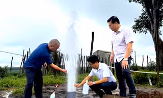 Kết quả xét nghiệm mẫu nước vụ giếng khoan tự phun ở Gia Lai