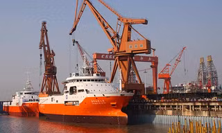 Tàu khảo sát Hải Dương 8 của Trung Quốc mới đây trở lại bãi Tư Chính, tiếp tục xâm phạm vùng đặc quyền kinh tế, thềm lục địa của Việt Nam Ảnh: china Daily