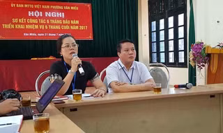 Lãnh đạo UBND phường Văn Miếu thông tin vụ việc với báo chí sáng 26/7