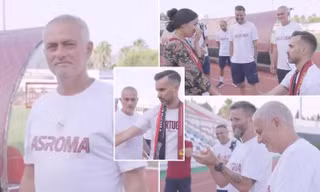 Mourinho bối rối vì fan cuồng cầu hôn bạn gái ngay trước mặt