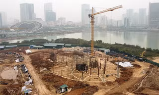 Nhìn gần dự án Cung thiếu nhi hơn 1.300 tỷ đồng đang được xây dựng ở Hà Nội