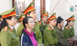 Bị cáo Trần Thị Hiền tại tòa sơ thẩm.