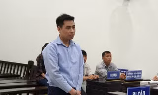 Bị cáo Nguyễn Trọng Trình tại phiên tòa sơ thẩm.