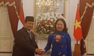Phó Chủ tịch nước Võ Thị Ánh Xuân gặp tân Tổng thống Indonesia