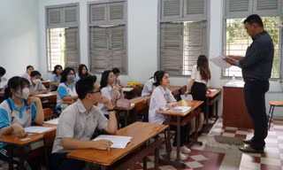 Thí sinh dự thi tốt nghiệp năm 2024 tại TPHCM. Ảnh: Nhàn Lê