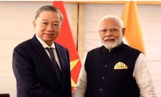 Tổng Bí thư, Chủ tịch nước Tô Lâm và Thủ tướng Ấn Độ Narendra Modi trong cuộc gặp ngày 23/9