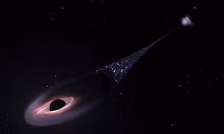Hình ảnh đồ hoạ về hố đen chạy trốn. (Ảnh: NASA)