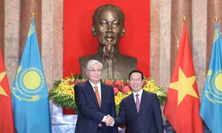 Chủ tịch nước Võ Văn Thưởng chủ trì lễ đón Tổng thống Kazakhstan