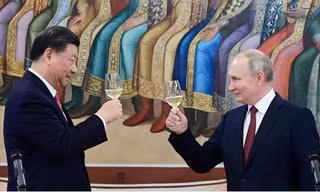 Chủ tịch Trung Quốc Tập Cận Bình và Tổng thống Nga Vladimir Putin. (Ảnh: Reuters)