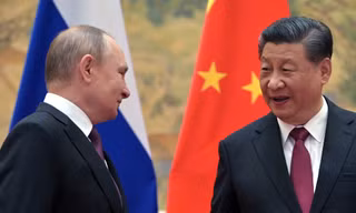 Chủ tịch Trung Quốc Tập Cận Bình đón Tổng thống Nga Vladimir Putin thăm Bắc Kinh tháng 2/2022