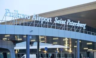 Sân bay Pulkovo ở thành phố St. Petersburg