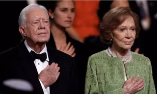 Vợ chồng cựu Tổng thống Mỹ Jimmy Carter. (Ảnh: Reuters)