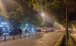 Khu vực phát hiện thi thể trong bao tải.
