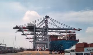 Chiêm ngưỡng 'siêu tàu' vận tải container lớn bậc nhất thế giới cập cảng Việt Nam