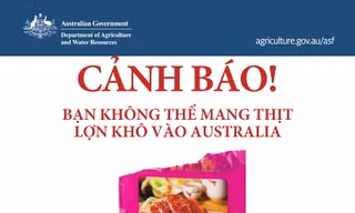 Australia cấm mang thịt lợn khô từ bât cứ quốc gia nào vào nước họ.