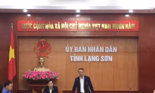Phó Tổng Thanh tra Chính phủ - Nguyễn Văn Thanh chủ trì buồi công bố kết luận thanh tra tại tỉnh Lạng Sơn 