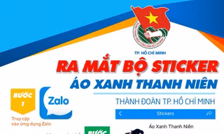 Ngộ nghĩnh hình ảnh màu áo tổ chức Đoàn qua bộ sticker chibi