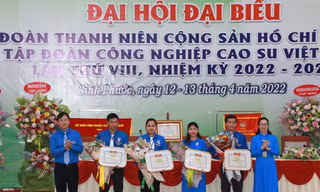 Anh Trần Quốc Bình tái đắc cử Bí thư Đoàn Tập đoàn Công nghiệp Cao su Việt Nam