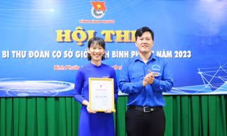 Bí thư Đoàn trường THPT giành giải Nhất Bí thư Đoàn cơ sở giỏi tỉnh Bình Phước 