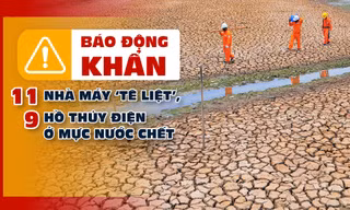 Báo động khẩn 11 nhà máy ‘tê liệt’, 9 hồ thủy điện ở mực nước chết