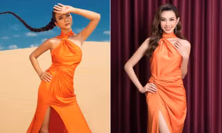 Mặc lại váy xẻ đùi sexy của Thuỳ Tiên, diễn viên Kim Tuyến khoe dáng nóng bỏng trên sa mạc
