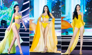 Lương Thuỳ Linh, Kiều Loan, Tường San 'đốt cháy' biển Quy Nhơn với màn trình diễn bikini nóng bỏng
