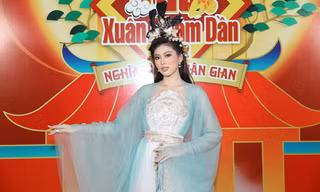 Á hậu Ngọc Thảo hé lộ tạo hình tiên nữ cực xinh đẹp tại Táo Xuân 2022 khiến fan háo hức 