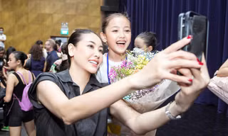 Con gái út của Hoa hậu Hà Kiều Anh khoe nhan sắc xinh đẹp như 'tiểu mỹ nhân' khi đi múa ballet