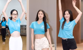 Thí sinh Miss World Vietnam 2022 khoe eo thon nóng bỏng, miệt mài tập luyện cho đêm chung kết