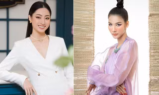 Lương Thùy Linh diện váy cổ chữ V quyến rũ, Hoàng Thùy đẹp ma mị tựa 'mỹ nhân cổ trang'