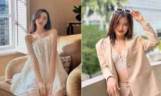 Á hậu Tường San khoe vai trần mong manh, Á hậu Diễm Trang diện nội y ren quyến rũ