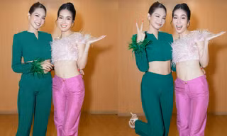 Hoa hậu Quốc tế 2019 và Á hậu Phương Anh mặc crop-top đọ eo thon sexy khi tập catwalk