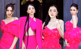 Tiểu Vy - Đỗ Thị Hà và dàn mỹ nhân cùng diện sắc hồng rực rỡ, đọ nhan sắc nóng bỏng trên thảm đỏ