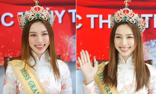 Hoa hậu Nguyễn Thúc Thuỳ Tiên giao lưu với độc giả báo Tiền Phong 