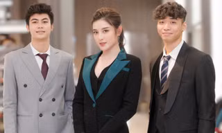 Huyền My xinh đẹp, khoe dáng bên hai hotboy bóng rổ có chiều cao ‘khủng’