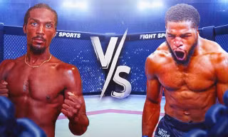 Danny Barlow (trái) đã có chiến thắng knock-out trước Raheam Forest.