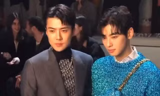 Oh Sehun và Cha Eunwoo mỗi người một vẻ, "gấp đôi visual" tại show diễn thời trang của Dior