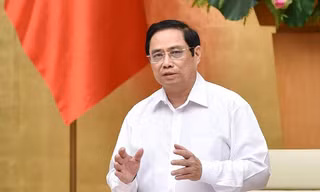 Thủ tướng Phạm Minh Chính phát biểu tại phiên họp Chính phủ thường kỳ (Ảnh: Nhật Minh)